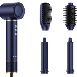 Lokówko-suszarka Multistyler Havit HD634, 1300 W, 4 końcówki, niebieska