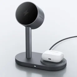 Magnetyczna ładowarka bezprzewodowa 2 w 1 Aukey LC-MC213, QI2.2, 25 W