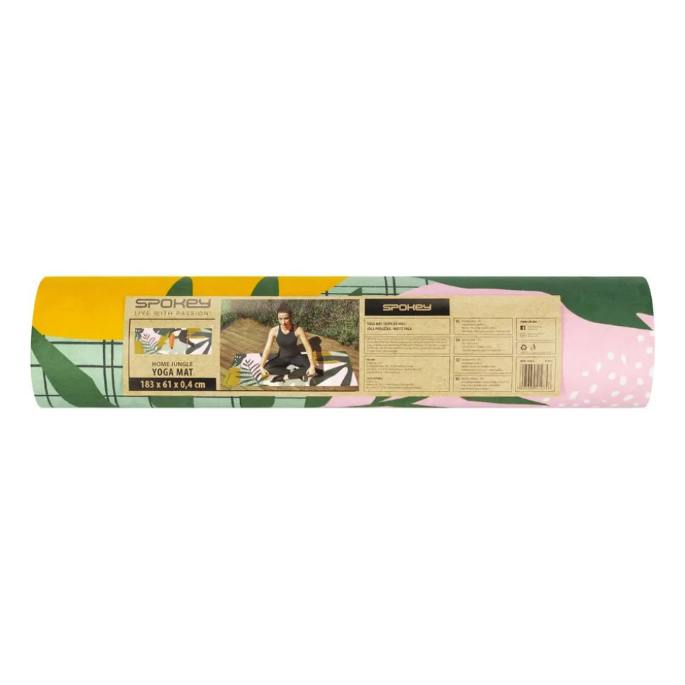Mata do ćwiczeń Spokey Home Jungle Mat, do jogi i pilatesu, 0,4 cm, zielona