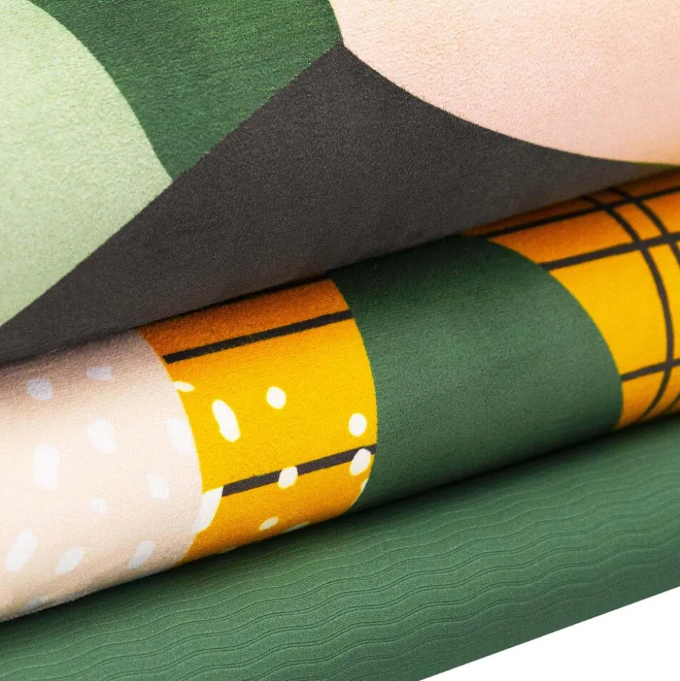 Mata do ćwiczeń Spokey Home Jungle Mat, do jogi i pilatesu, 0,4 cm, zielona