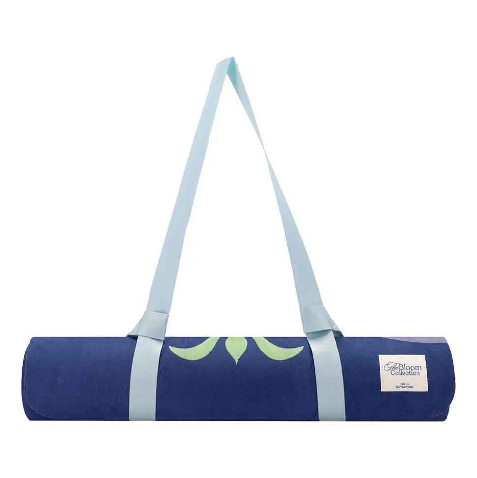 Mata do ćwiczeń Spokey The Bloom Mat, do jogi i pilatesu, 0,4 cm, niebieska