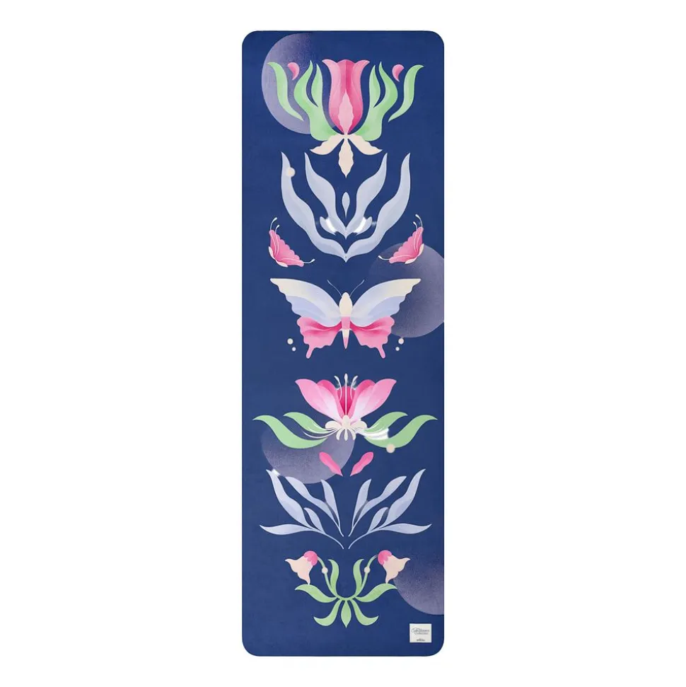 Mata do ćwiczeń Spokey The Bloom Mat, do jogi i pilatesu, 0,4 cm, niebieska