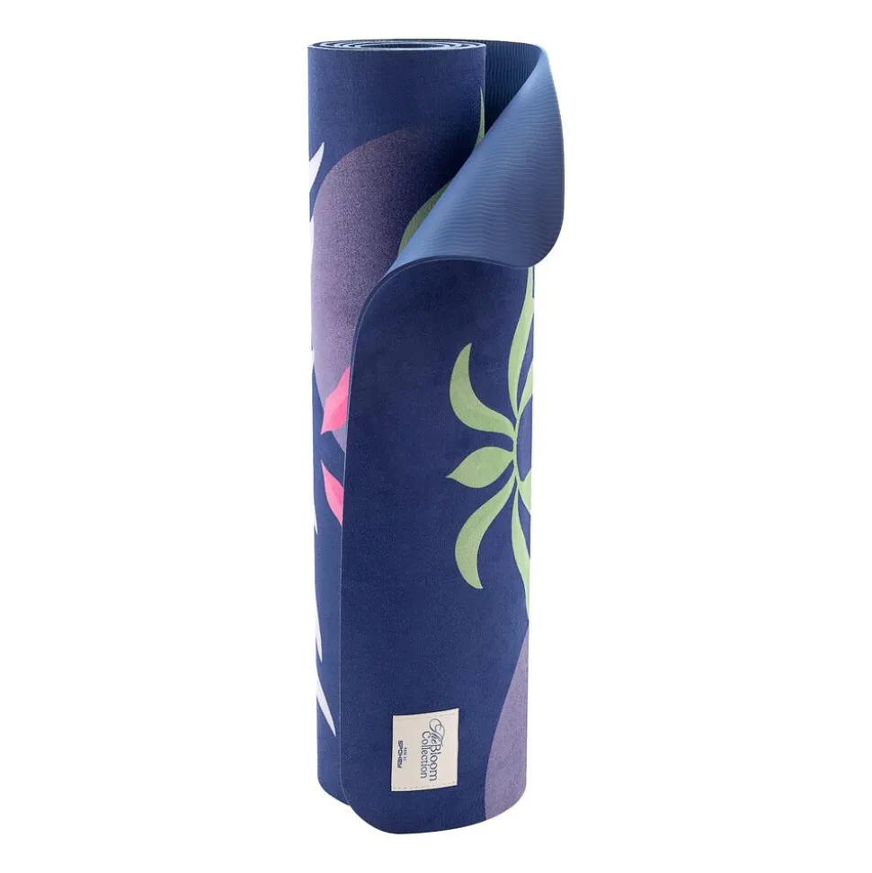 Mata do ćwiczeń Spokey The Bloom Mat, do jogi i pilatesu, 0,4 cm, niebieska