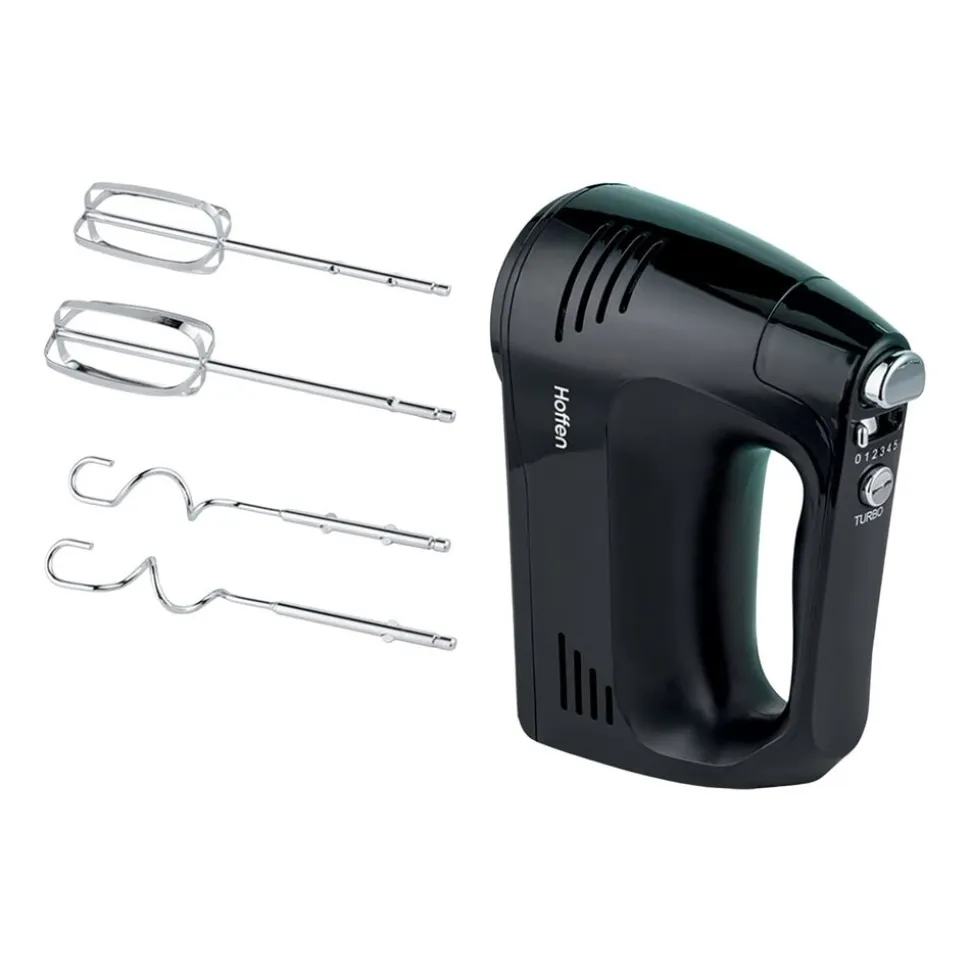 Mikser ręczny Hoffen, 400 W, 4 końcówki, czarny