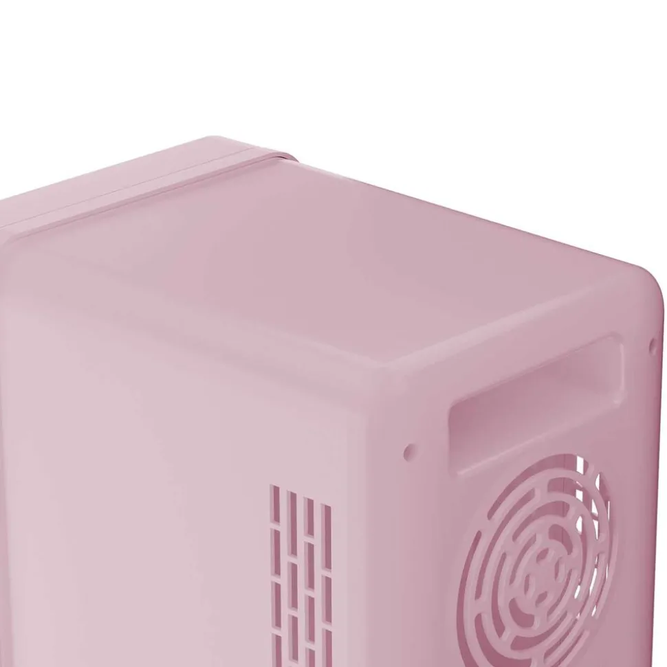 Minilodówka na kosmetyki Elle Home, z lusterkiem LED, 4 l, różowa