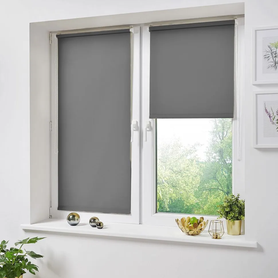 Miniroleta zaciemniająca 45 x 150 cm Decoteam, kremowa biel