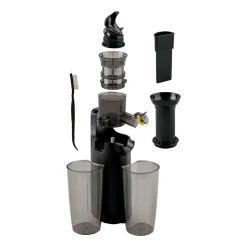 Miniwyciskarka wolnoobrotowa Hoffen, 120 W, 2 x 500 ml, czarna