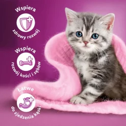 Mokra karma dla kociąt Whiskas Junior Drobiowa uczta, w galaretce, 40 x 85 g