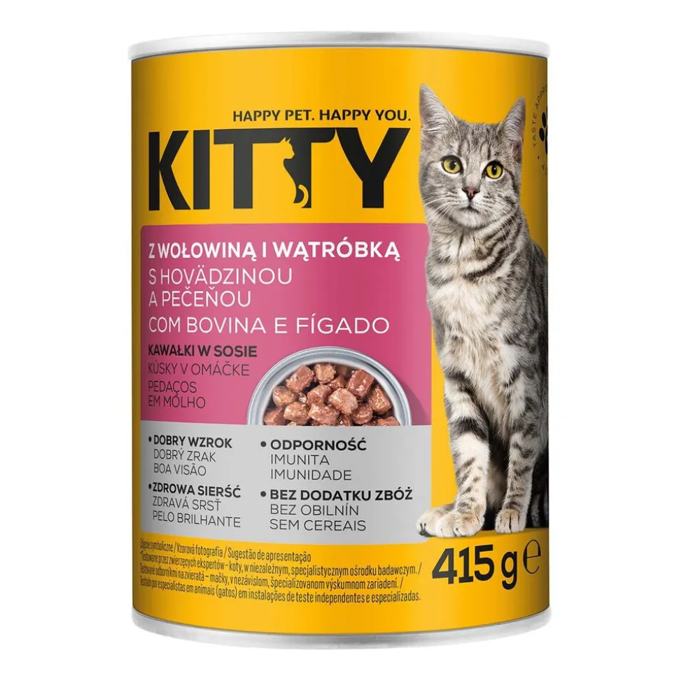 Mokra karma dla kotów Kitty, puszki, mix smaków, 20 x 415 g