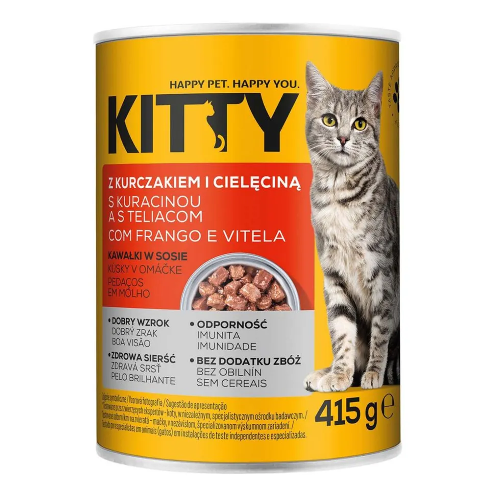Mokra karma dla kotów Kitty, puszki, mix smaków, 20 x 415 g