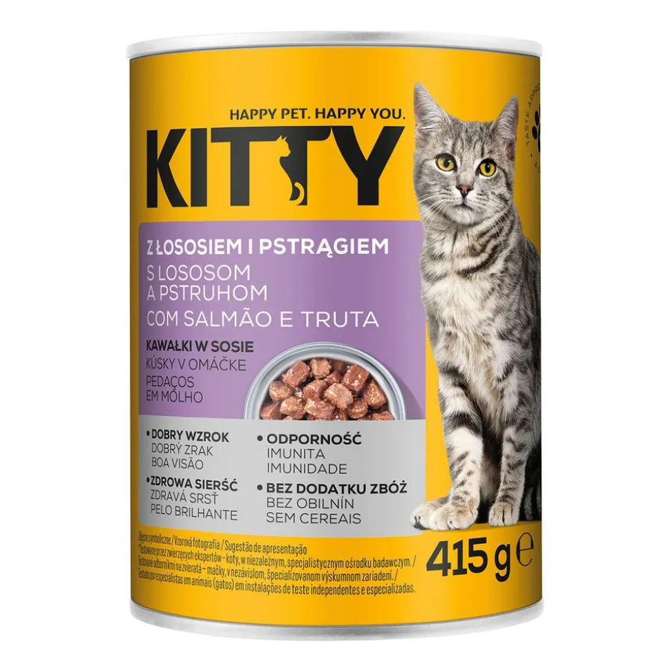 Mokra karma dla kotów Kitty, puszki, mix smaków, 20 x 415 g