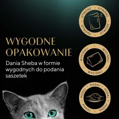 Mokra karma dla kotów Sheba Selection Drobiowe Smaki, w sosie, 120 x 85 g