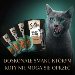 Mokra karma dla kotów Sheba Selection Drobiowe Smaki, w sosie, 120 x 85 g