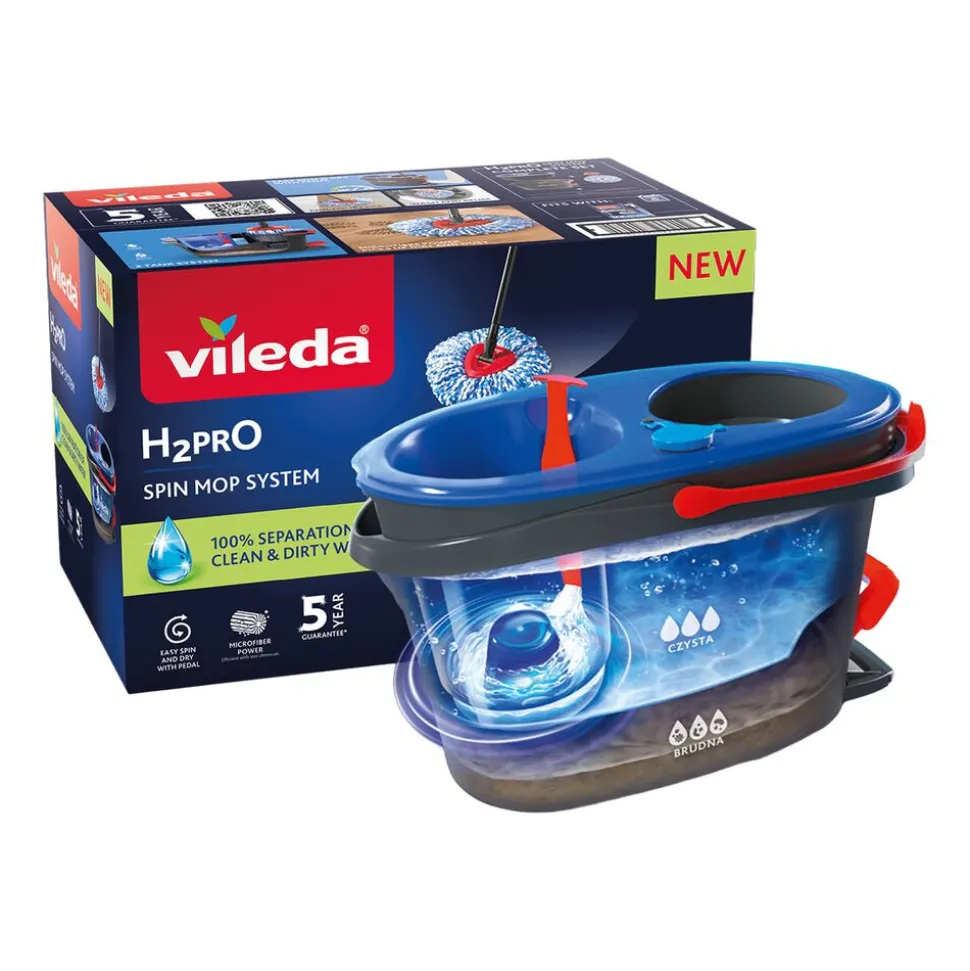 Mop obrotowy Vileda H2prO, z separacją wody czystej od brudnej