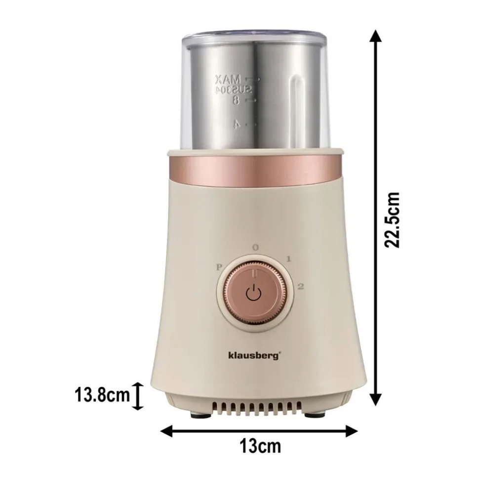 Młynek do kawy i przypraw Klausberg, 3 prędkości