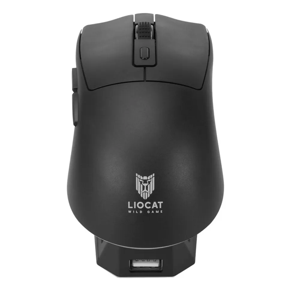 Myszka bezprzewodowa Liocat MX 756 W, z bazą ładującą, czarna