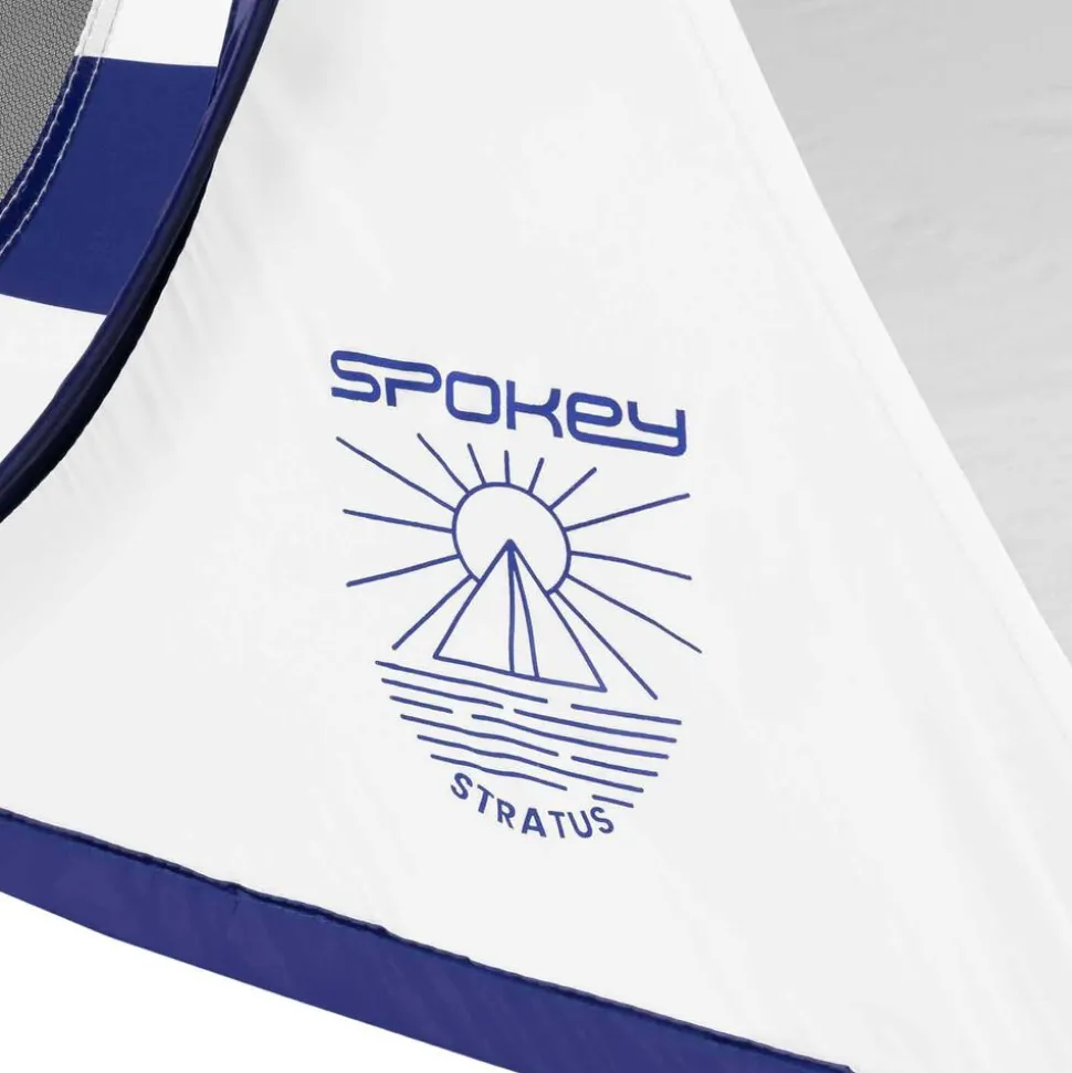 Namiot plażowy Spokey Stratus, w pasy, niebieski