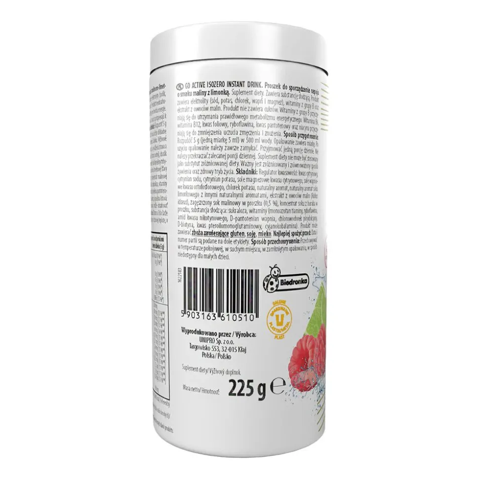 Napój izotoniczny Go Active Izozero, smak malina-limonka, 225 g