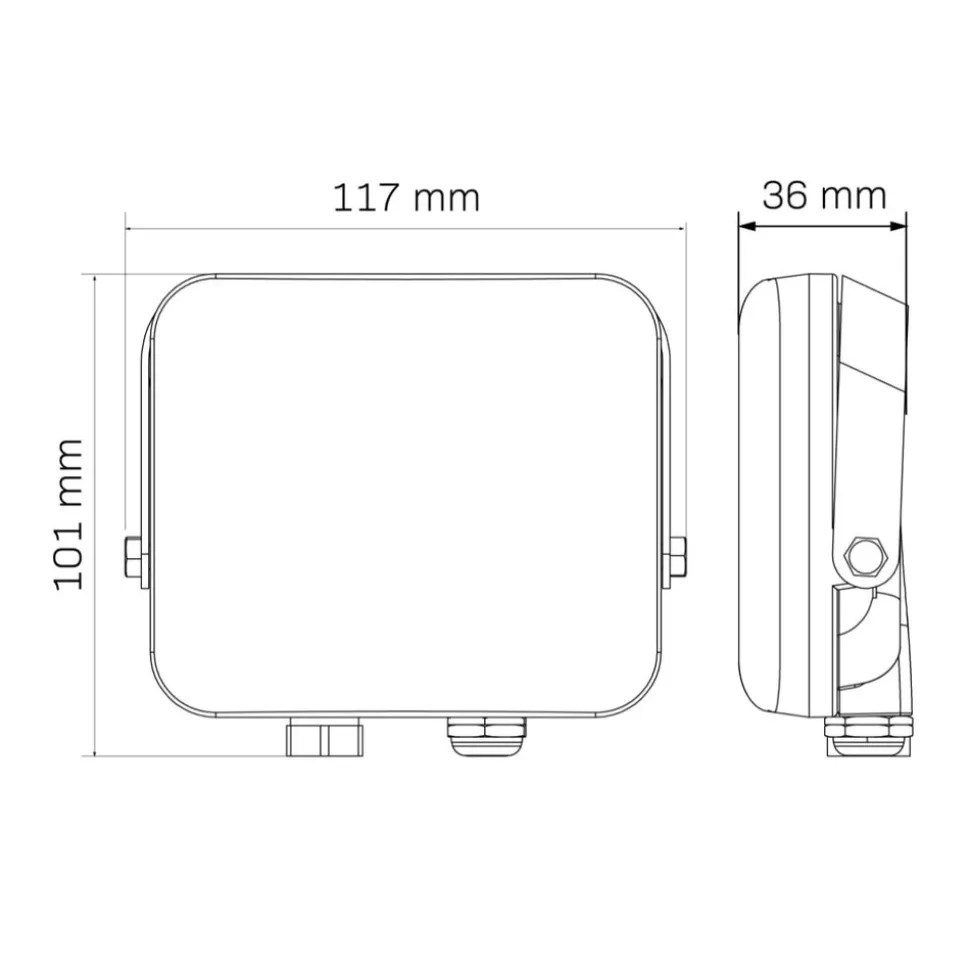 Naświetlacz LED Sanico Milky, 4000K, 20 W, IP65