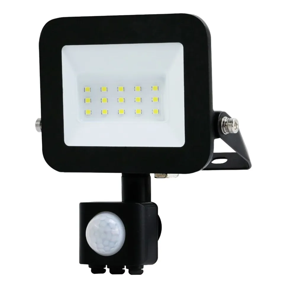Naświetlacz LED Sanico SMD PIR, 10 W, 6500K, czujnik ruchu i zmierzchu