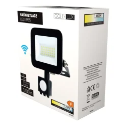 Naświetlacz LED Sanico SMD PIR, 20 W, 6500K, czujnik ruchu i zmierzchu