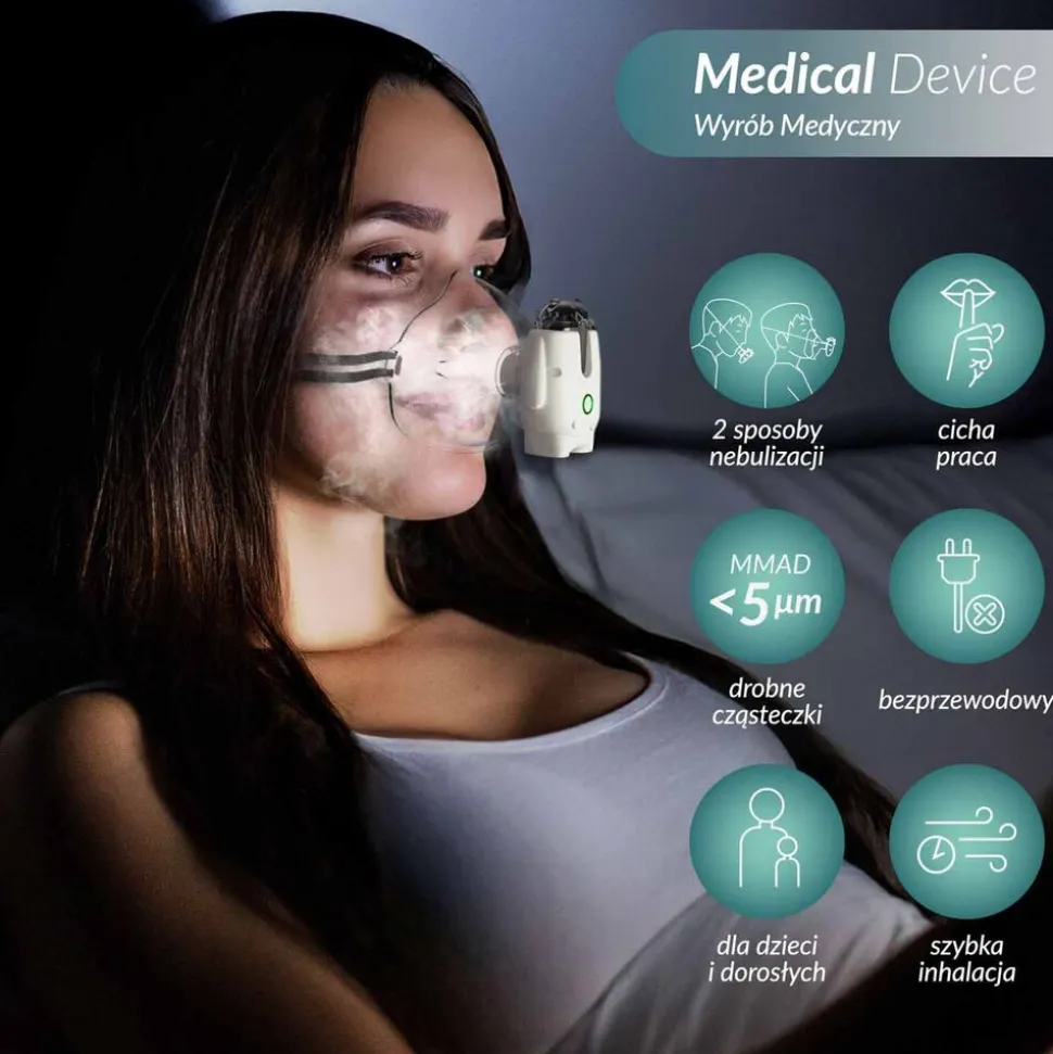 Nebulizator ultradźwiękowy Neno Atemo, bezprzewodowy
