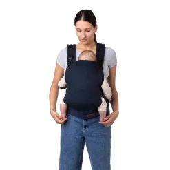 Nosidło ergonomiczne MoMi Collet z kapturem, 2 pozycje noszenia, granatowe