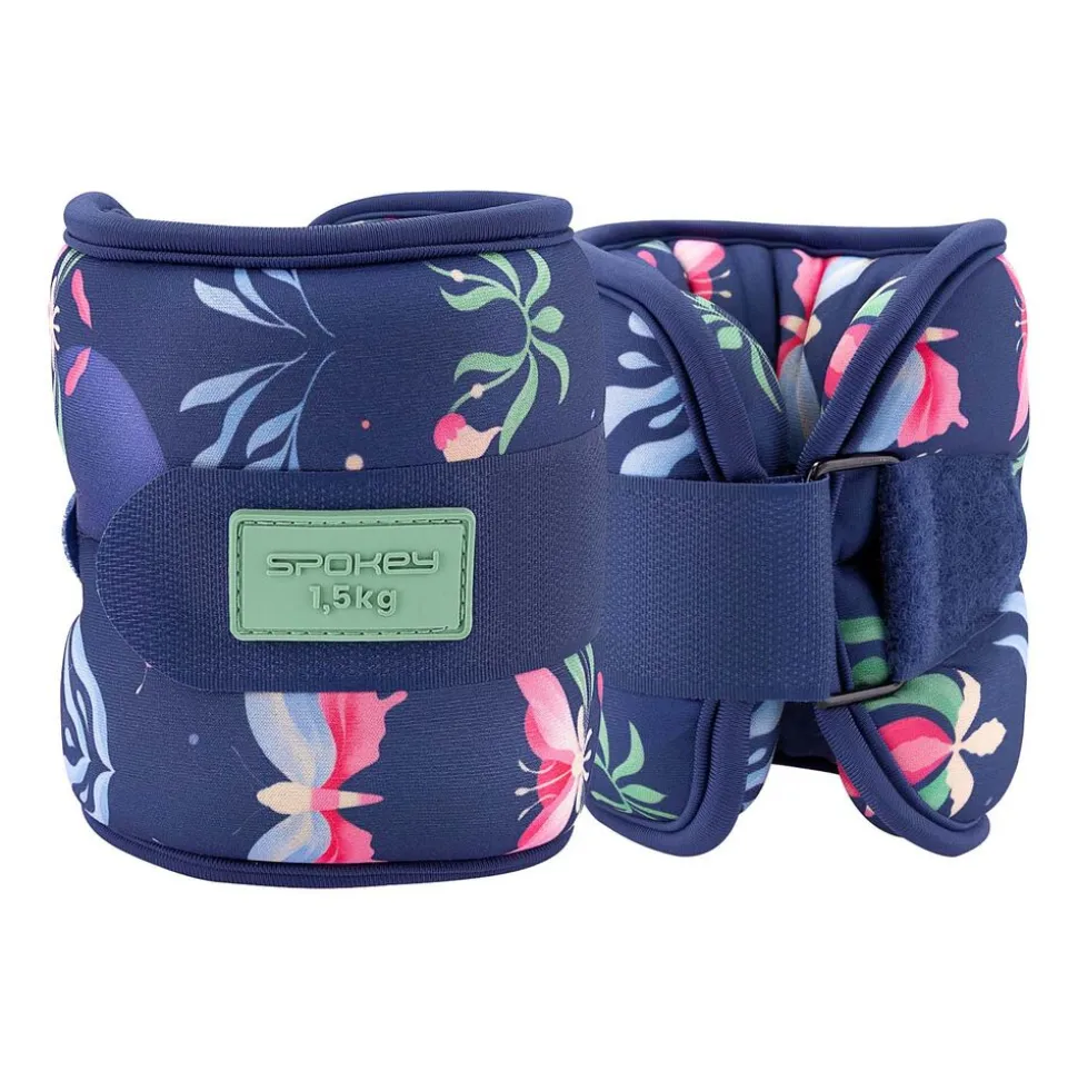 Obciążniki na kostki i nadgarstki Spokey The Bloom Form, 2 x 1,5 kg, granatowe