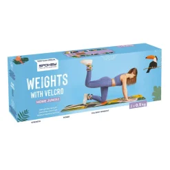 Obciążniki na kostki i nadgarstki Spokey Home Jungle Form, 2 x 0,5 kg, fioletowe