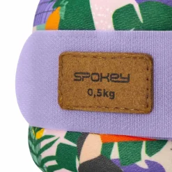 Obciążniki na kostki i nadgarstki Spokey Home Jungle Form, 2 x 0,5 kg, fioletowe