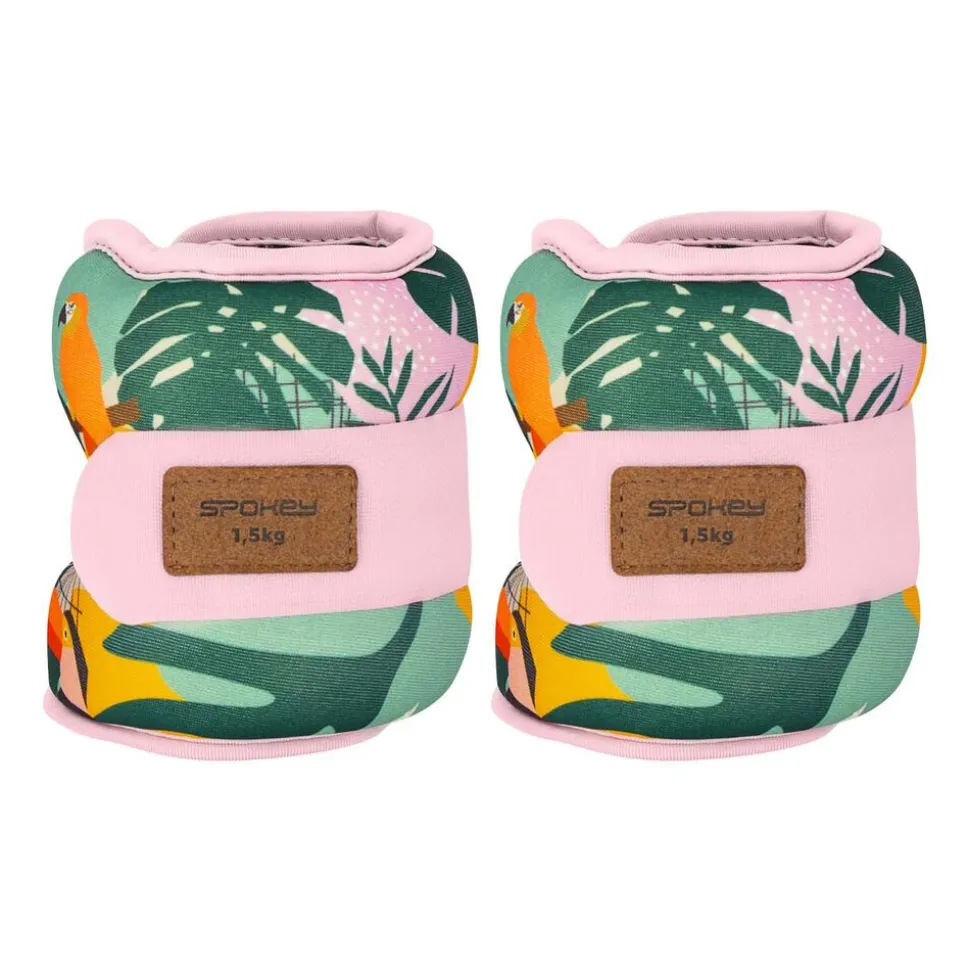 Obciążniki na kostki i nadgarstki Spokey Home Jungle Form, 2 x 1,5 kg, różowe