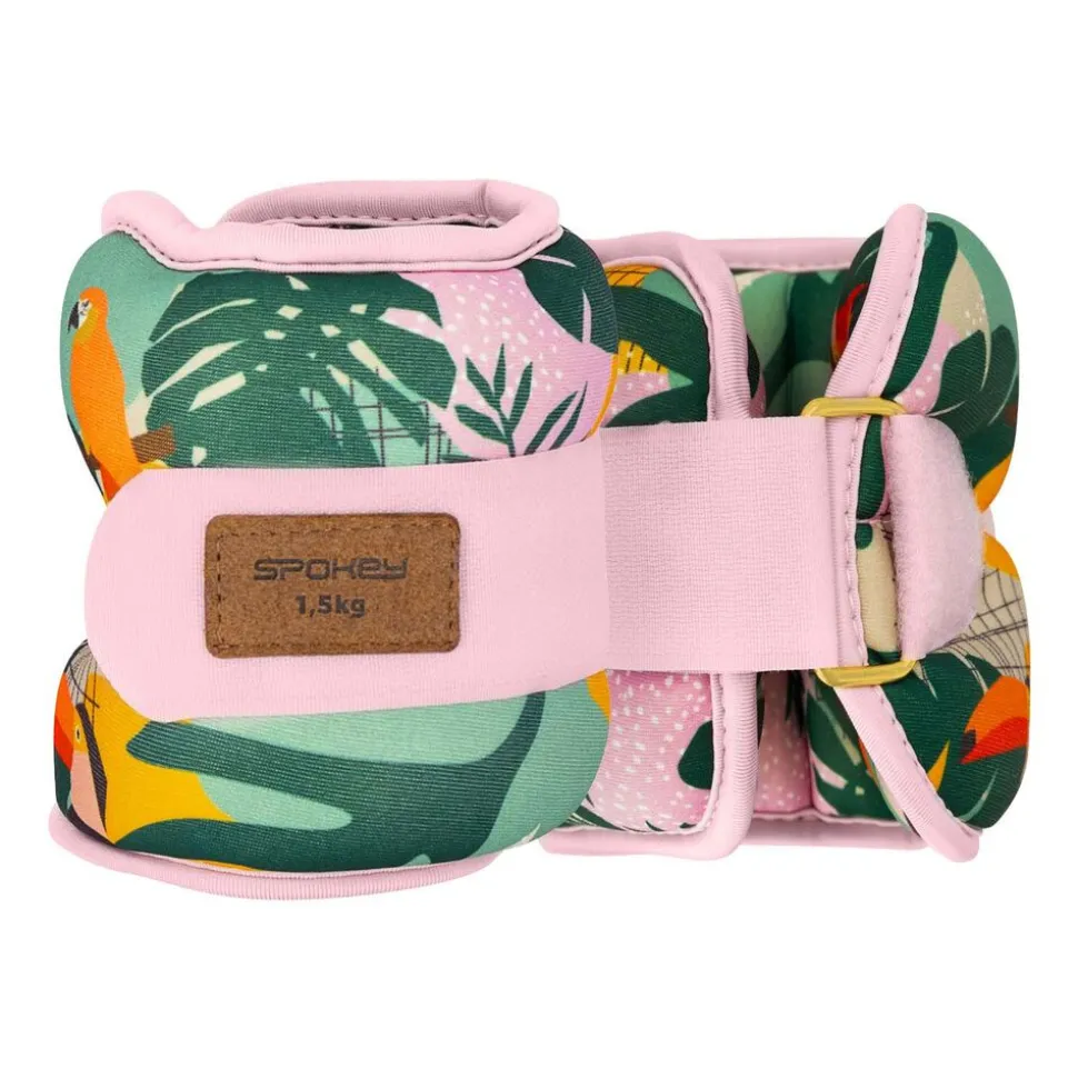Obciążniki na kostki i nadgarstki Spokey Home Jungle Form, 2 x 1,5 kg, różowe