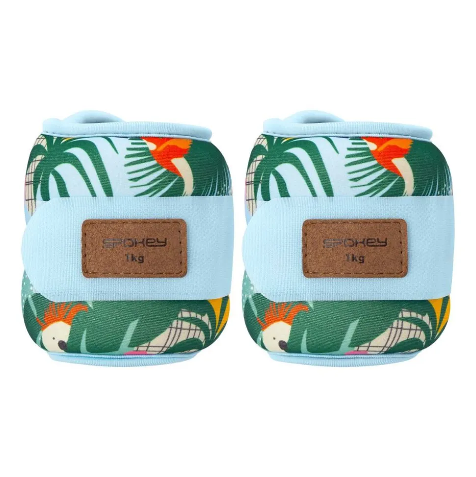 Obciążniki na kostki i nadgarstki Spokey Home Jungle Form, 2 x 1 kg, niebieskie