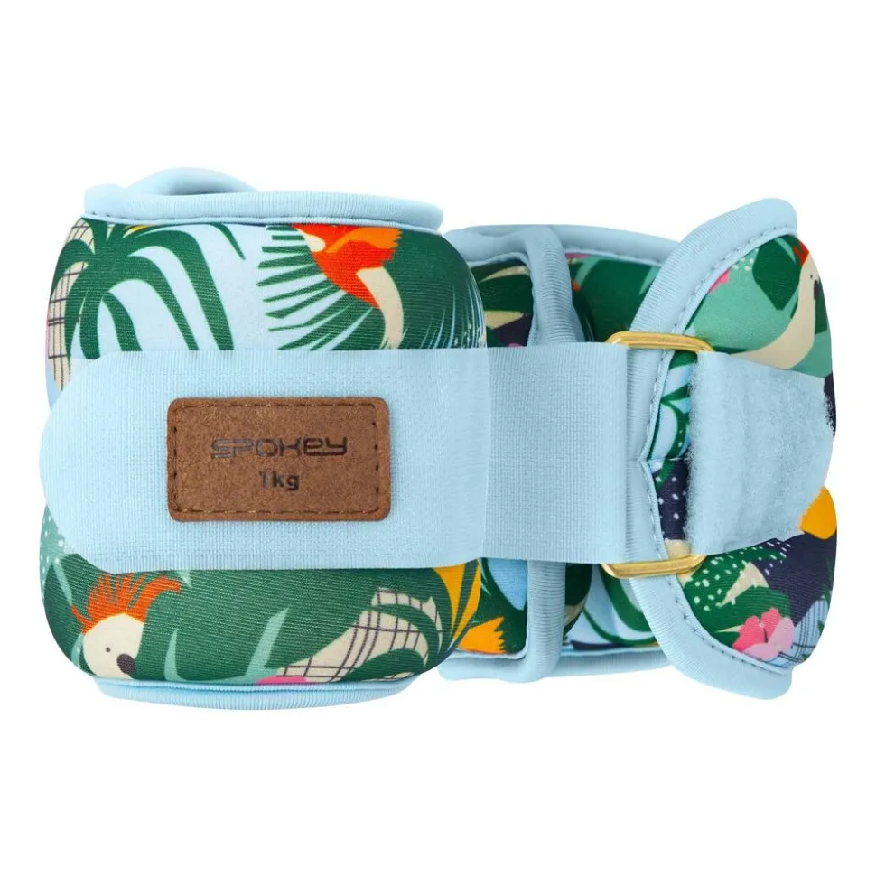 Obciążniki na kostki i nadgarstki Spokey Home Jungle Form, 2 x 1 kg, niebieskie