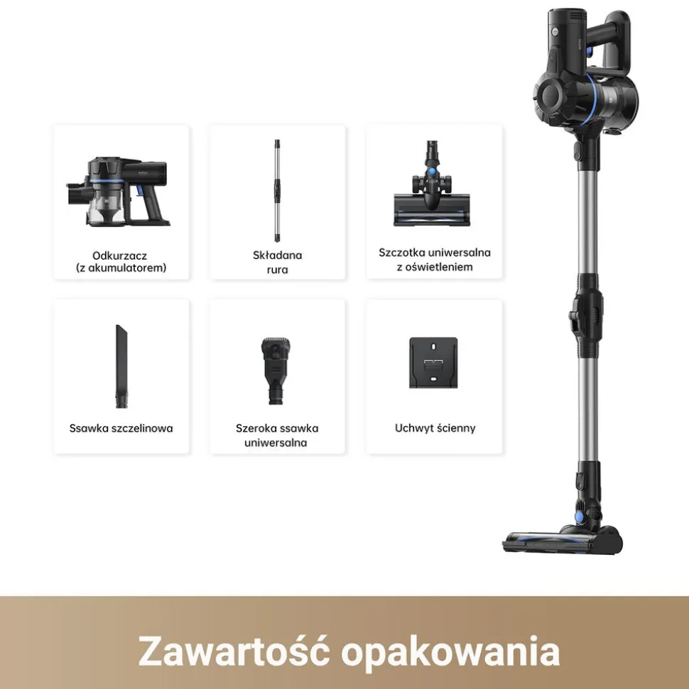 Odkurzacz pionowy Mova J10, bezprzewodowy, 150 W