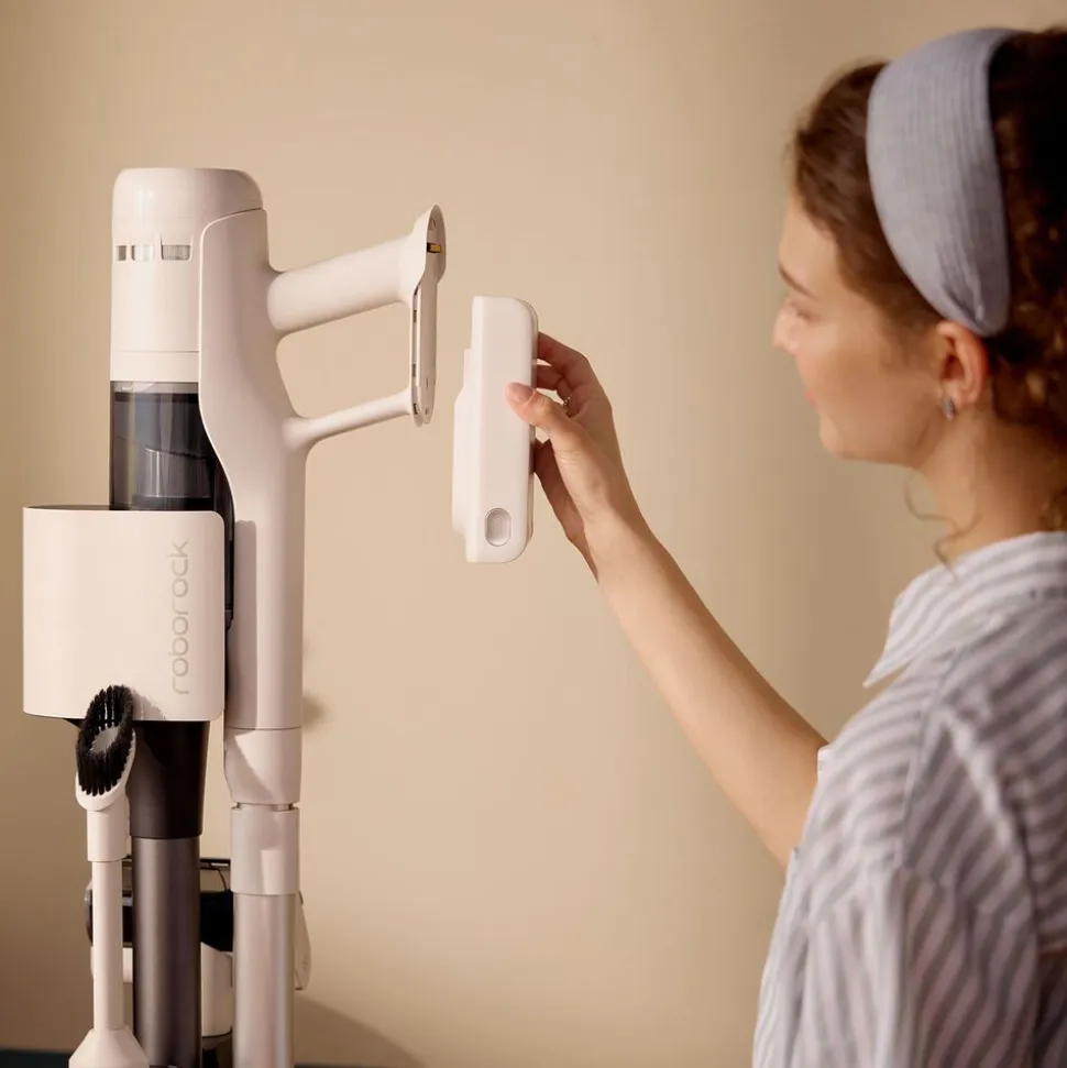 Odkurzacz pionowy Roborock H60 Hub, bezprzewodowy, ze stacją, biały