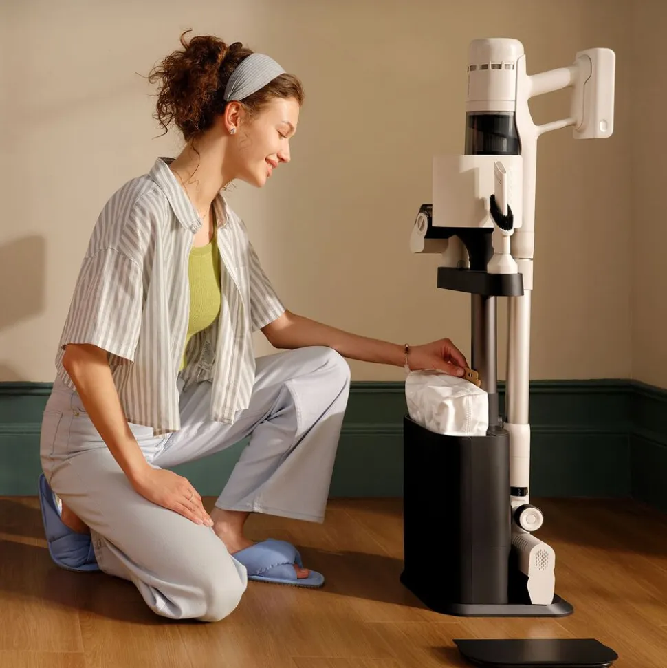 Odkurzacz pionowy Roborock H60 Hub, bezprzewodowy, ze stacją, biały