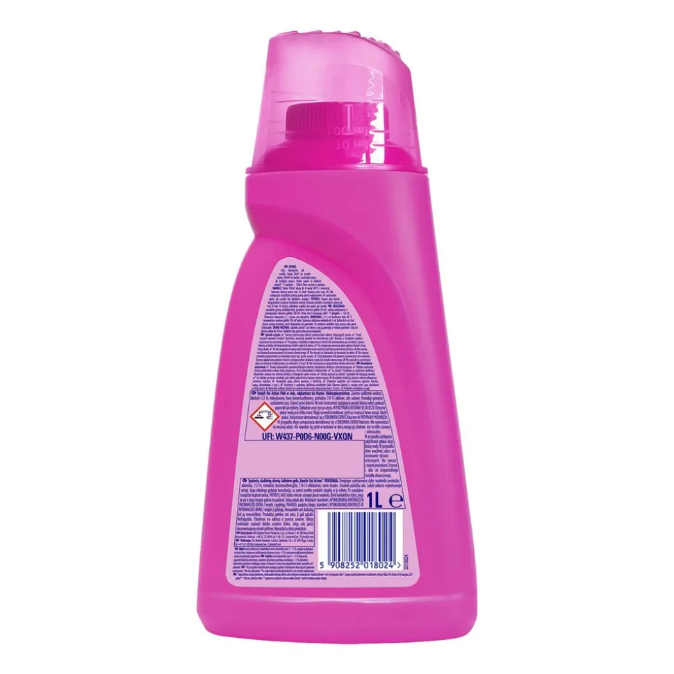 Odplamiacz do kolorowych tkanin Vanish Oxi Action Pink, 1 l