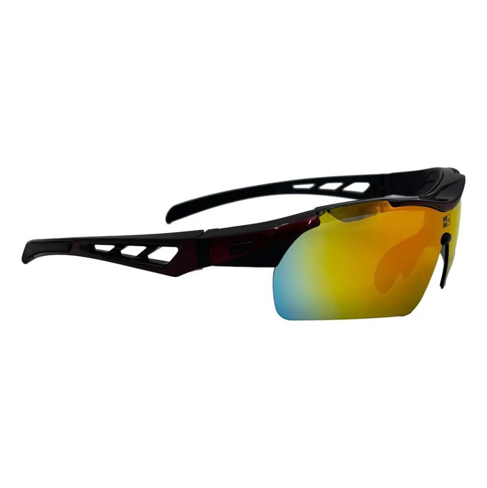 Okulary przeciwsłoneczne UV400 HiMountain, czarno-czerwone