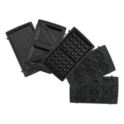 Opiekacz do kanapek 5 w 1 Hoffen, 850 W, 5 rodzajów płytek, czarny