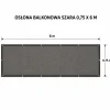 Osłona balkonowa Gardenic, 75 x 600 cm, HDPE, szara