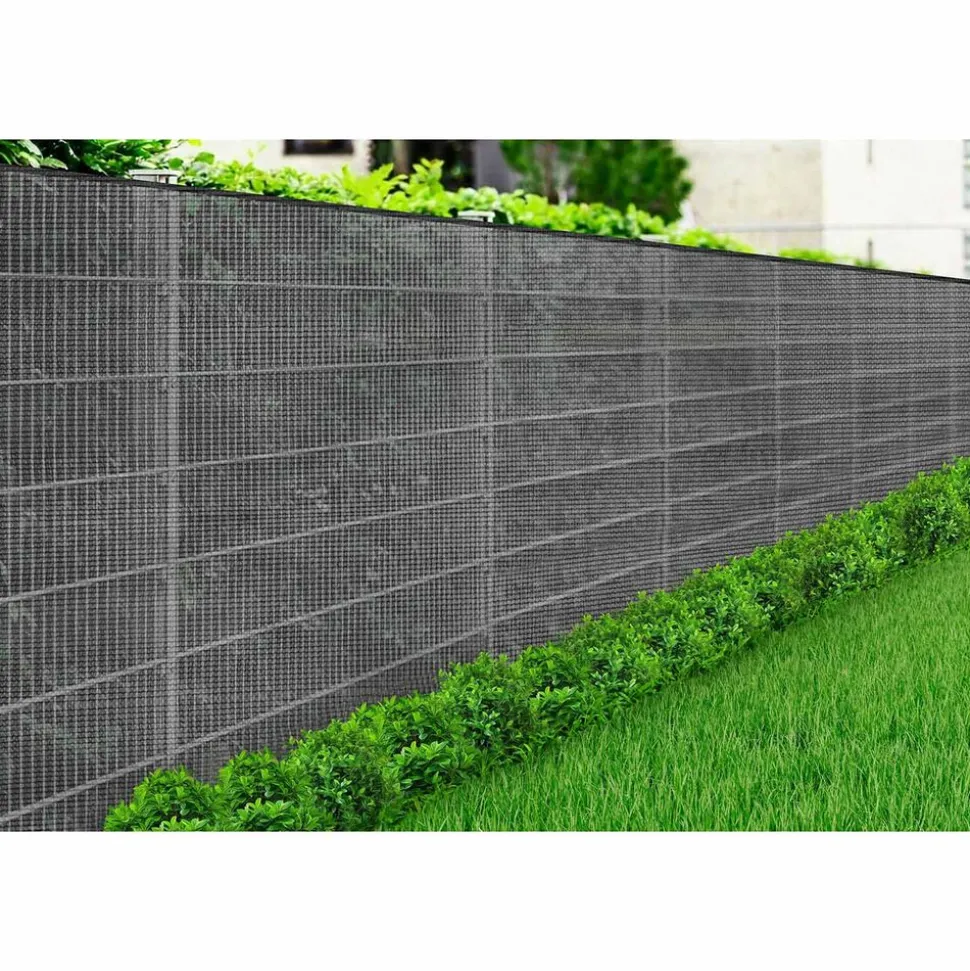 Osłona na ogrodzenie Gardenic, 1,5 x 10 m, HDPE, szara