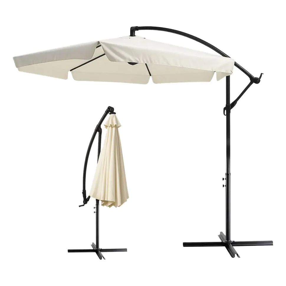 Parasol ogrodowy Black Forest, 300 cm, na wysięgniku, z boczkami, beżowy