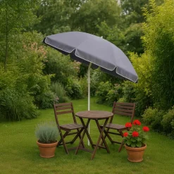 Parasol ogrodowy Black Forest, okrągły, szary