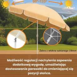 Parasol ogrodowy Black Forest, okrągły, beżowy