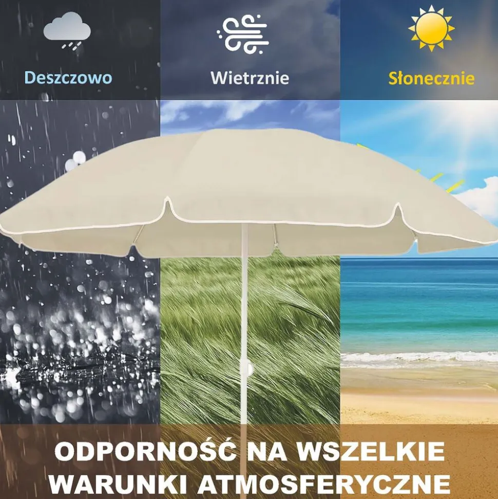 Parasol ogrodowy Black Forest, okrągły, beżowy