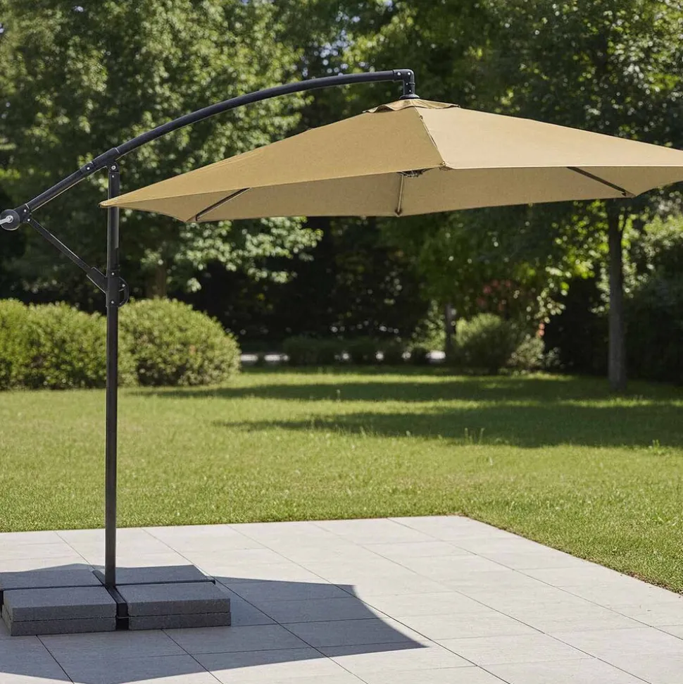 Parasol ogrodowy Jumi składany, na wysięgniku, beż