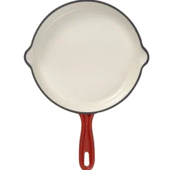 Patelnia 25 cm MG Home Infinito, żeliwna, czerwona