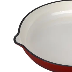 Patelnia 25 cm MG Home Infinito, żeliwna, czerwona