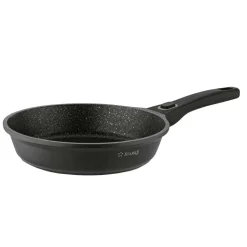 Patelnia 24 cm Starke Pro Svart Marble, z odpinaną rączką, czarna